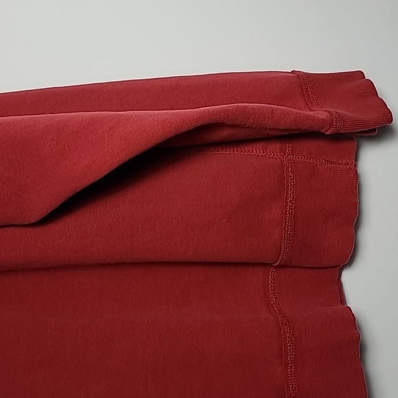 J. AMERICA Vintage Hooded Red Sweatshirt with White And Grey Stripes Size Med - Picture 12 of 16